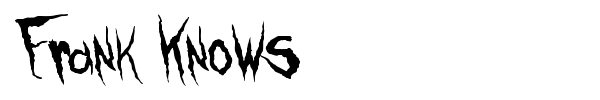 Frank Knows font preview